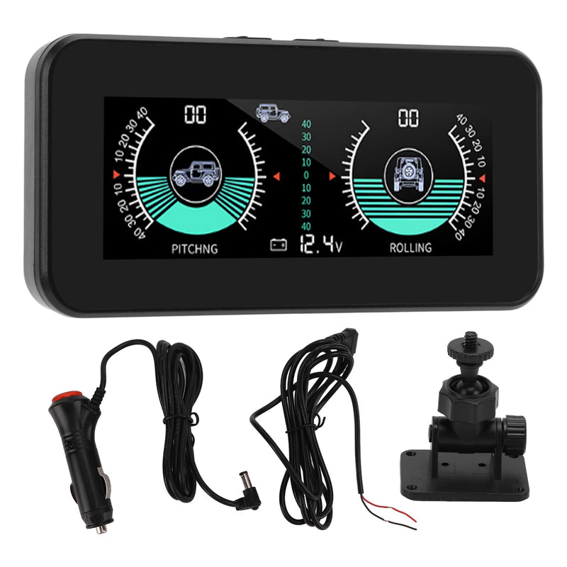 [Australia - AusPower] - Car Inclinometer, Universal Multifunction Real Time Monitor Slope Meter for Automobile 