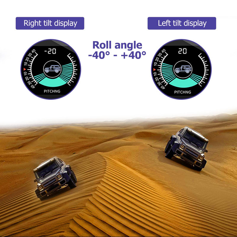 [Australia - AusPower] - Car Inclinometer, Universal Multifunction Real Time Monitor Slope Meter for Automobile 