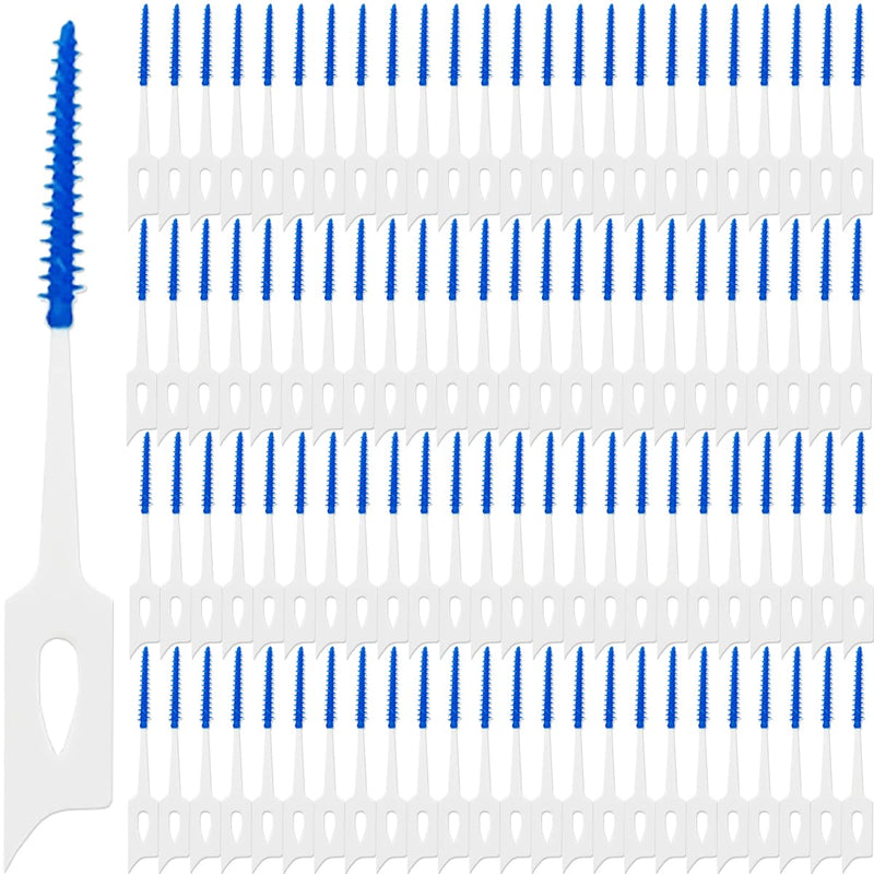[Australia - AusPower] - 400PCS Dual-Use Interdental Brushes Soft Silicone Dental Picks Toothpicks Between Teeth Brush, Tooth Flossing Brush for Cleaning Orthodontic Wire Toothbrush Clean Tool 