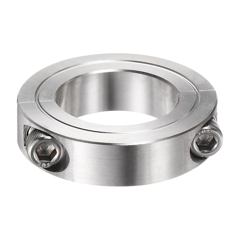 [Australia - AusPower] - Shaft Collar for 1-1/4" Rod 2-1/16" OD 1/2" Width 304 Stainless Steel Double Split Axle Clamp-On Collar with Set Screw 1-1/4" Bore 