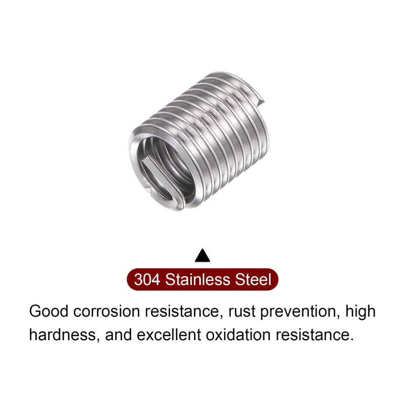 [Australia - AusPower] - 30pcs Wire Threaded Inserts 1/4-20 UNC 2D 12.7mm 304 Stainless Steel Helical Coiled Wire Thread Sleeve 