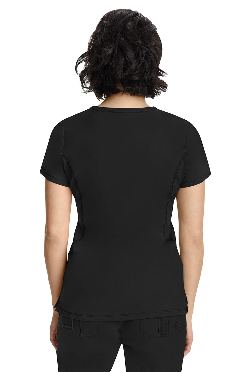 [Australia - AusPower] - Healing Hands Yoga Scrubs Top for Women Purple Label 2 Pocket V-Neck Women's Scrub Top 2245 Juliet X-Large Black 