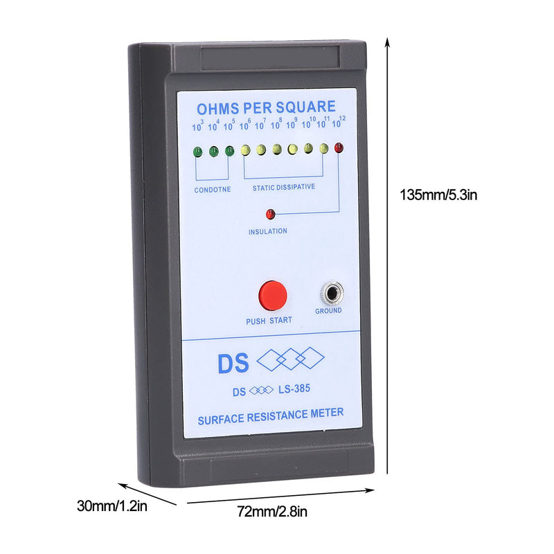 [Australia - AusPower] - Handheld Surface Resistance Tester High Accuracy Static Electricity Meter High Resistance Meter 