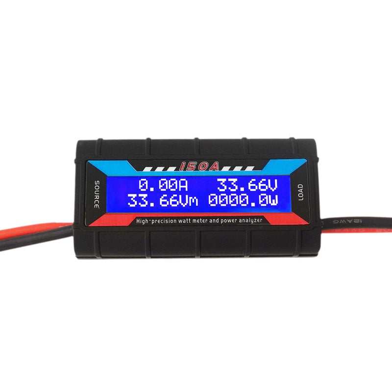 [Australia - AusPower] - 150A High Precision Watt Meter with Backlight Digital LCD Screen, DC 0-100V Power Analyzer, Battery Consumption Performance Monitor for RC, Solar Systems, Wind Power 150A 100V 