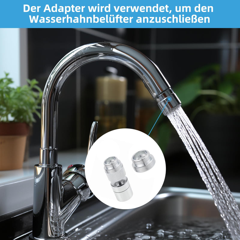 [Australia - AusPower] - Hibbent M18-M22 Brass Tap Aerator Connection, Male Thread Bathroom Tap Adapter for Sink Water Purifier Aerator M22-M18 