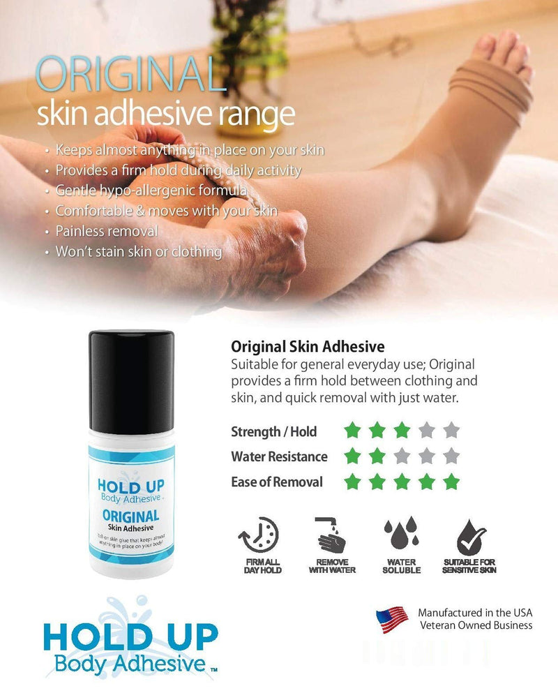 [Australia - AusPower] - Original - Body Glue for Dancers, Butt Glue for Dancers, Roll On Skin Adhesive for Compression Stockings, Sock Glue, Clothing, Costume, Fashion, Dance, 2 oz. Bottle 