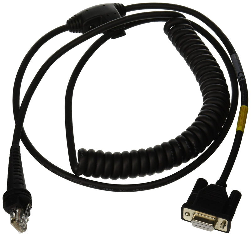 [Australia - AusPower] - Honeywell CBL-020-300-C00 1900/1200G/1300G Cable, RS232 (+/-5V Signals), Db9 Female, 3 m, Coiled, 5V External Power, Option for Host Power-On Pin 9, Black 