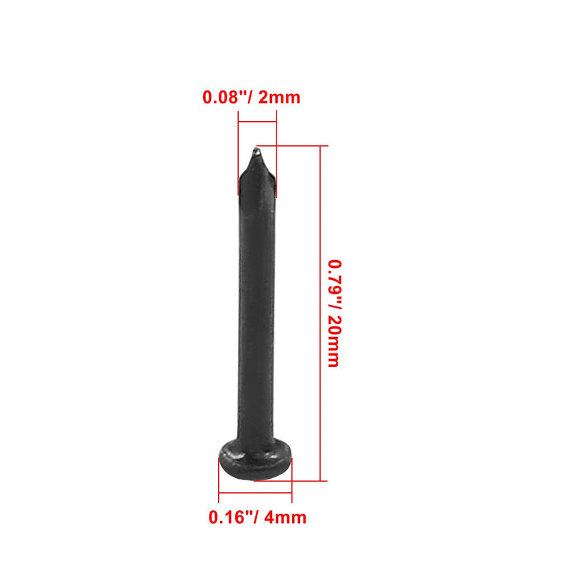 [Australia - AusPower] - 100pcs Hardware Nails 0.79 inch, Carbon Steel Point Tip Cement Nails Masonry Nails for Concrete Brick Woodworking Picture Hanging 0.79"/ 20mm 
