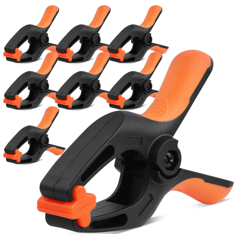 [Australia - AusPower] - HORUSDY 8-Pack Spring Clamps Heavy Duty, 5-inch Large Plastic Clamps for Crafts with 2-3/8Inch Jaw Opening for DIY, Gluing, Clamping and Securing 