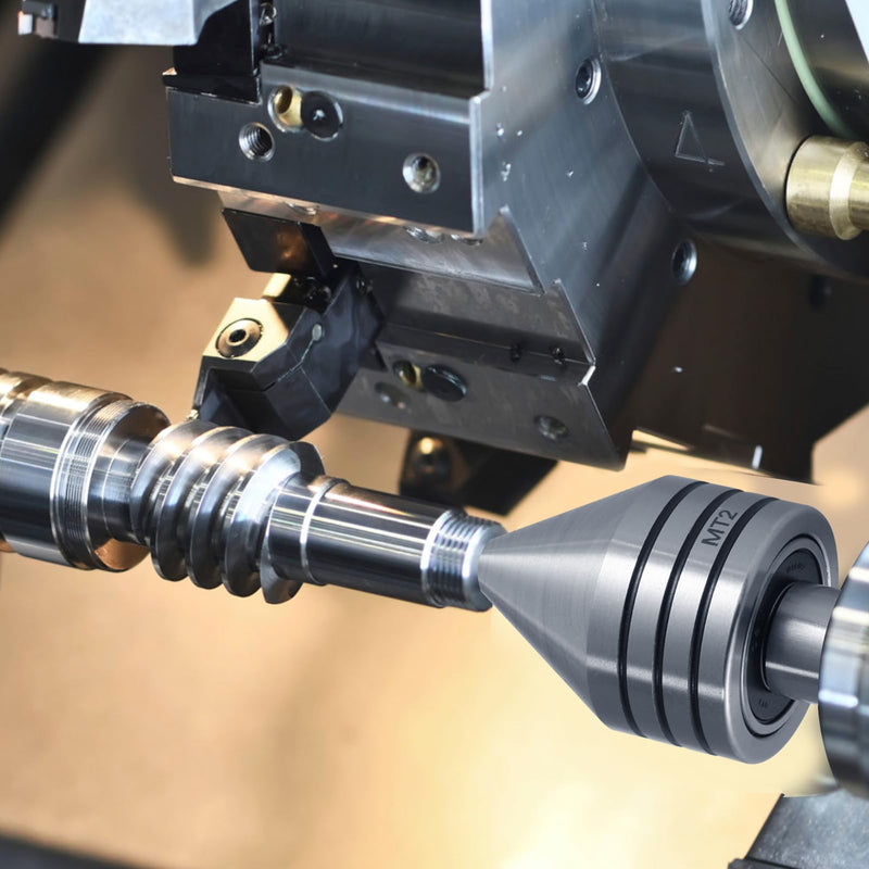 [Australia - AusPower] - MT2 Heavy Duty Live Tailstock Center - Precision Hardened Morse Taper #2 Lathe Tailstock Center for Metal Wood Turning, Milling, Drilling - CNC Compatible(MT2) MT2 