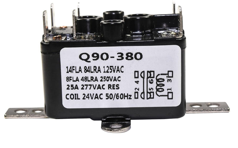 [Australia - AusPower] - HQRP Enclosed General Purpose Fan Relay Replacement compatible with Emerson 90-380 24V Coil Normally Opened/Closed type 184 