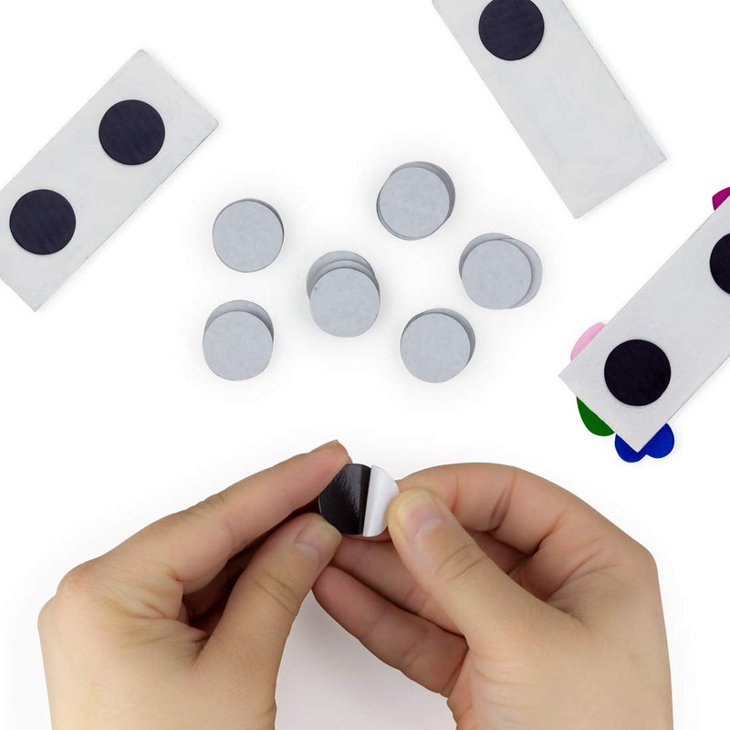 [Australia - AusPower] - Hygloss 100 Pcs Self-Adhesive Magnetic Dots - 3/4-Inch - Peel & Stick Magnet Circles for Crafts, Classroom & Refrigerators - Round Sticky Magnet Stickers, Pack of 100 100 Pieces Coins 