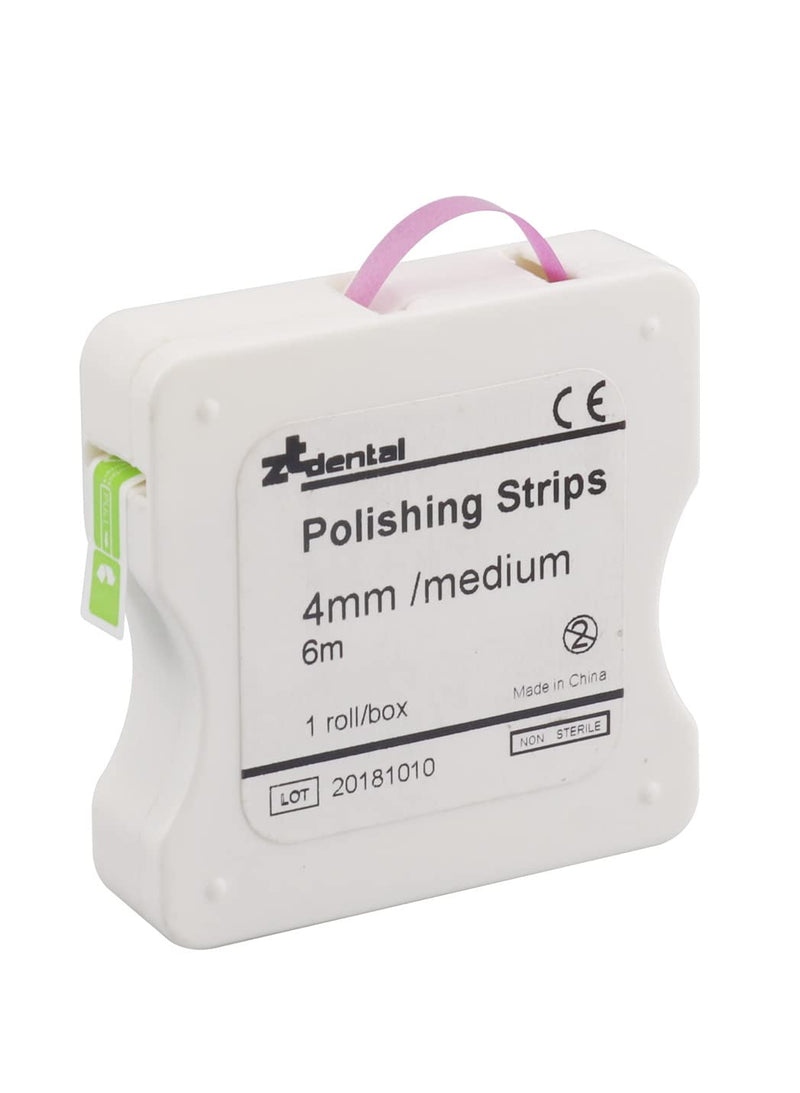 [Australia - AusPower] - Dental Polishing Strips | Abrasive Finishing 4mm x 6M for Interproximal Teeth Cleaning Care | Whitening, Deep Sanding and Grinding (Pink) Pink 