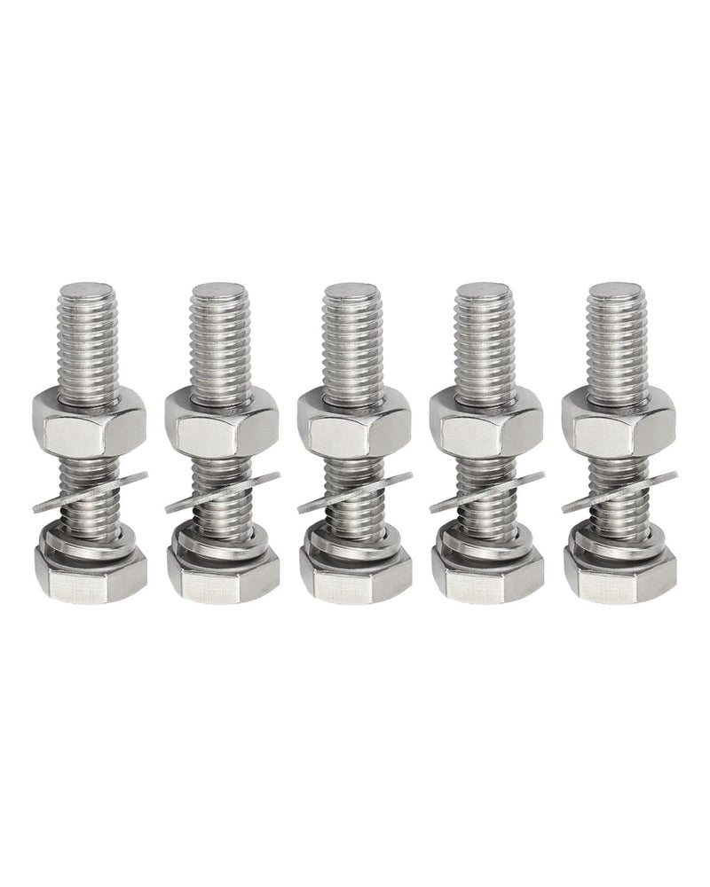 [Australia - AusPower] - 50Pcs M6 x 20mm Hex Bolt and Nut Screws Assortment with Washers Stainless Steel 304 Hexagon Head Screw Bolt Kit| by IMSCREWS 