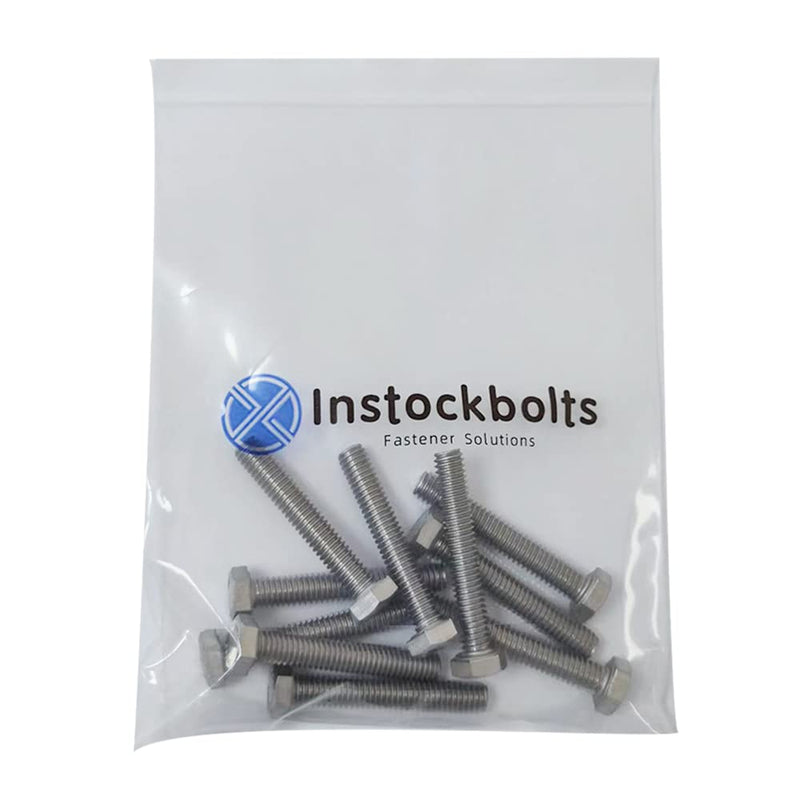 [Australia - AusPower] - 3/8-16 × 2" Hex Head Screw Bolt, 304 Stainless Steel 18-8, Full Thread, Coarse Thread UNC, ASME B18.2.1, 10 Pcs-Pack 3/8-16 × 2" (10pcs) 