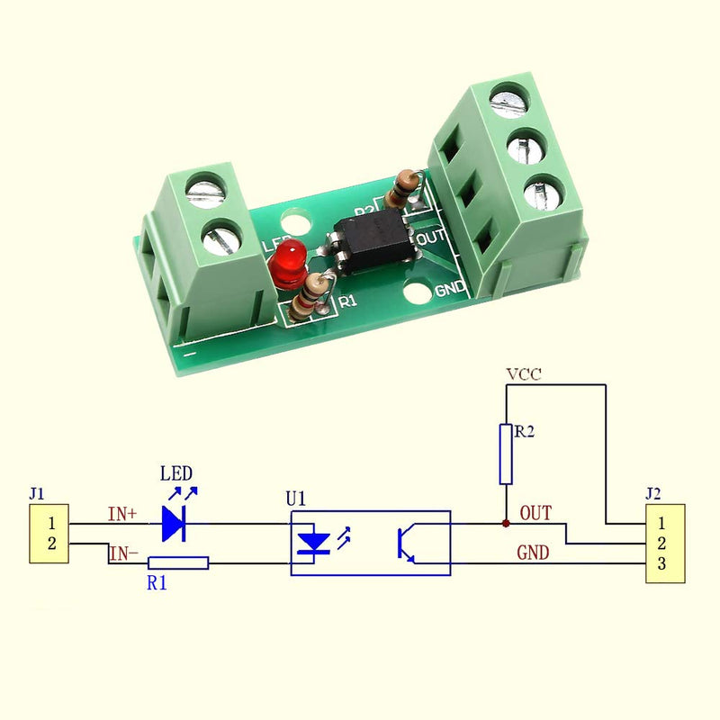 [Australia - AusPower] - 5 PCS Optocoupler Isolation Board, Icstation DC 12V Optocoupler Isolation Module EL817 1 Channel Opto PNP NPN Signal Converter, Isolator High-Level Trigger 80KHz 