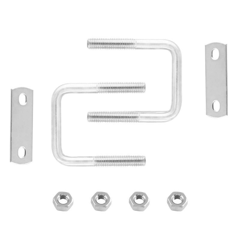 [Australia - AusPower] - 2Pcs Stainless Steel Square U-Bolt Clamp M8x40x65mm - (Thread Size x Inner Width x Length), Mini Metal U Bolts Pole U Bolt Brackets for Camper Trailer Marine Boat 