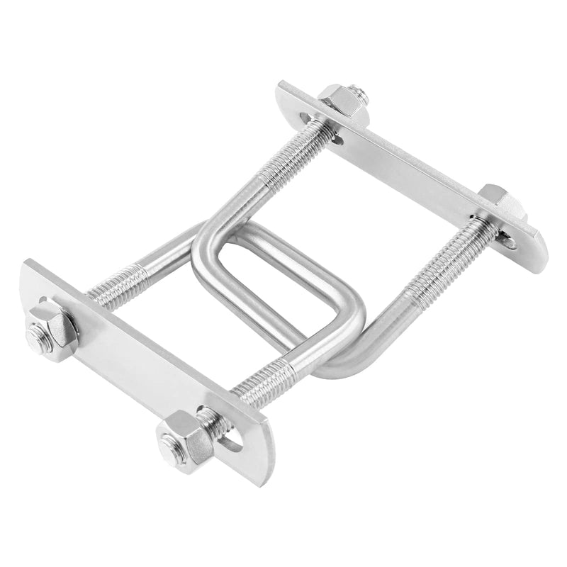[Australia - AusPower] - 2Pcs Stainless Steel Square U-Bolt Clamp M8x40x65mm - (Thread Size x Inner Width x Length), Mini Metal U Bolts Pole U Bolt Brackets for Camper Trailer Marine Boat 