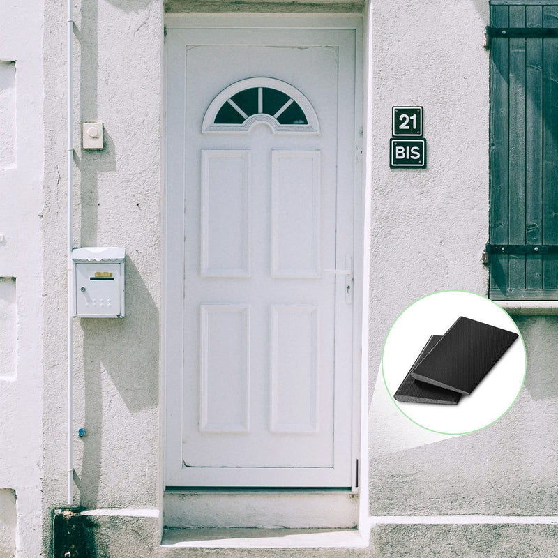 [Australia - AusPower] - 6 Pieces Self-Adhesive Door Corner Seals, Weather Stripping Draft Stopper, Door Frame Seal Corner Foam for Weather Protection, for Lsolation of Noise (Black) Black 