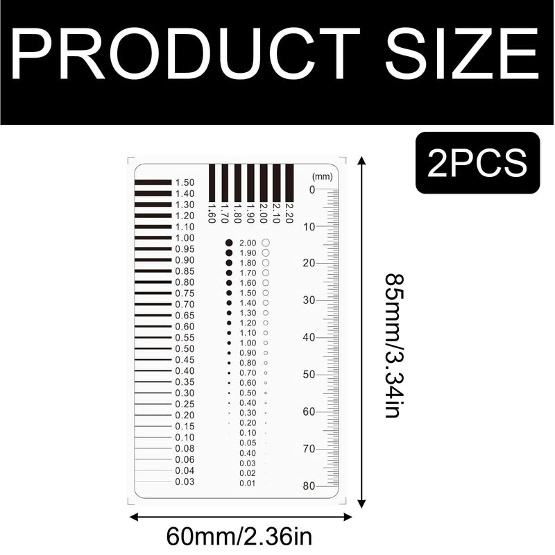 [Australia - AusPower] - Crack Ruler, Crack Width Ruler, Crack Width Gauge Set, Expert Scale Ruler, Ruler for Appraisers, Car Valuators and Craftsmen, High Precision, Easy to Use (Pack of 2) 