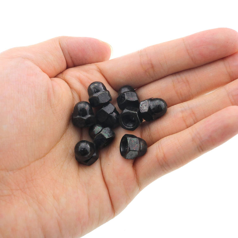 [Australia - AusPower] - Acorn Nuts JianLing 25pcs Black Stainless Steel Hex Nut Female Cap Decorative Cap Nuts Caps Covers M6 Acorn Nut 