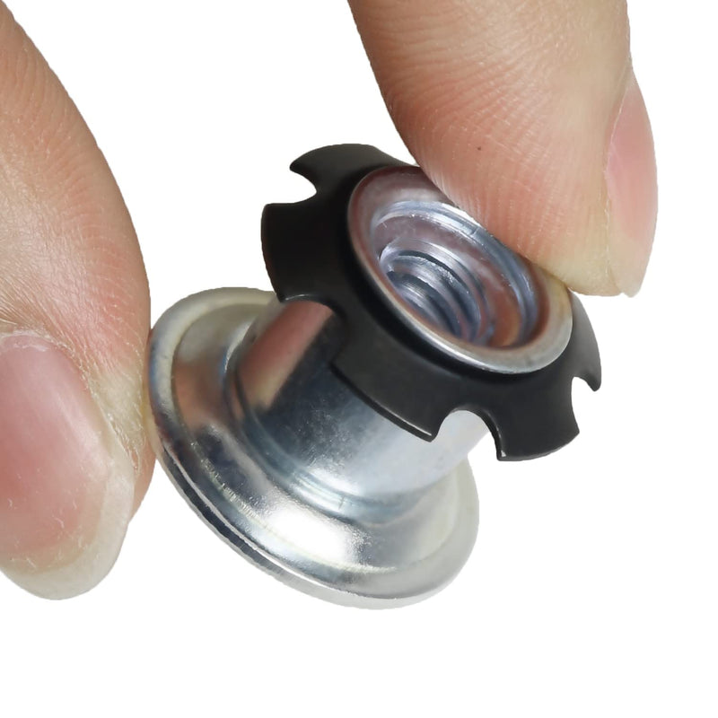 [Australia - AusPower] - 10pcs Metal Threaded Star Type Insert for 3/4" Round Tubing, Star Type Threaded Round Tubing Inserts 