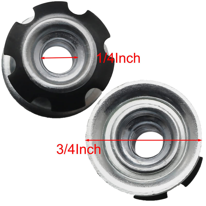 [Australia - AusPower] - 10pcs Metal Threaded Star Type Insert for 3/4" Round Tubing, Star Type Threaded Round Tubing Inserts 
