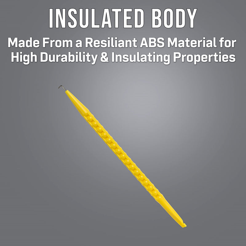 [Australia - AusPower] - Jonard Tools JIC-22035NT/10 Yellow Nylon Probe Pick Spudger with L-Shaped Wire Hook, 7" Length (Pack of 10) Probe Pick (P/10) 