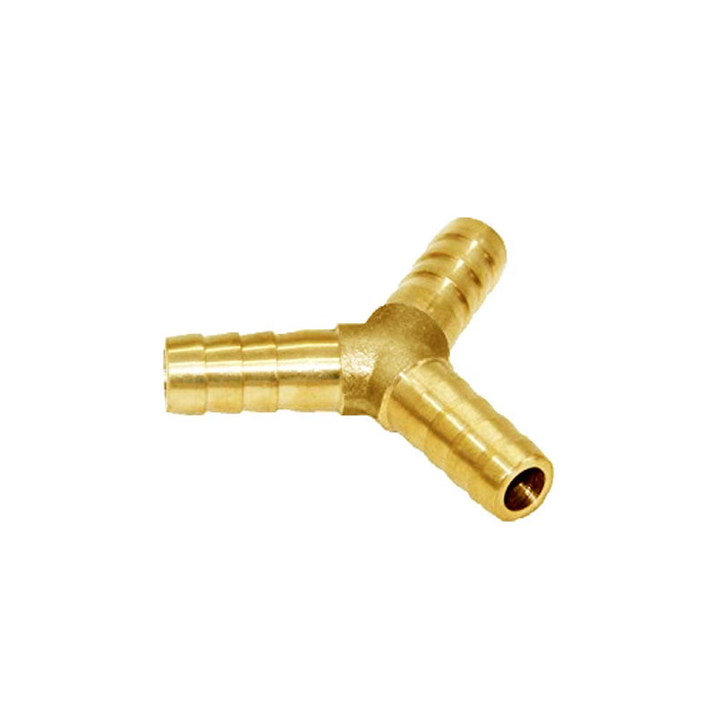 [Australia - AusPower] - Joywayus 3/8" Hose Barb Y Shaped 3 Way Union Fitting Intersection/Split Brass Water/Fuel/Air 