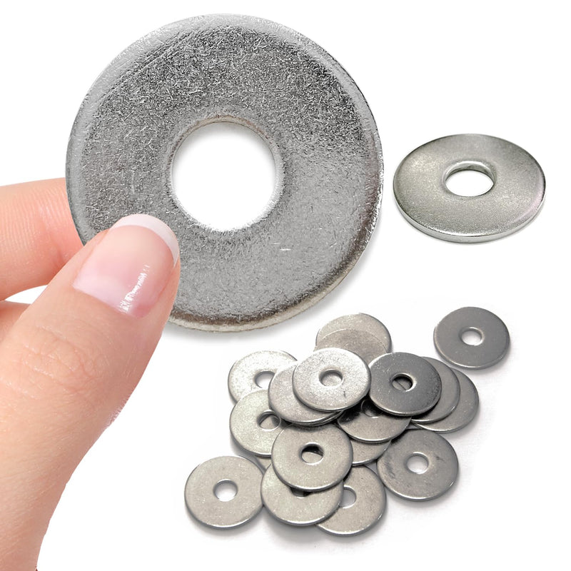 [Australia - AusPower] - Fender Washers, JSUSLIFE 10PCS 1/2"X2"x 0.12", Heavy Duty Extra Large Size 18-8 (304) Stainless Steel Washers Assortment, Metal Flat Washers Set for Bolts 