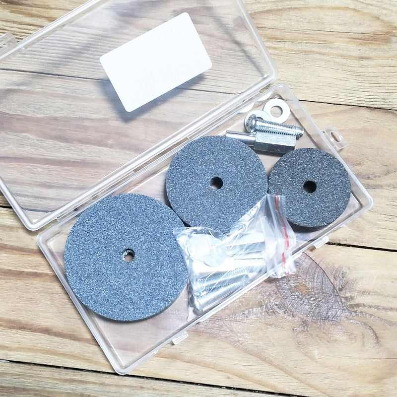[Australia - AusPower] - 𝐉𝐔𝐍𝐋𝐈𝐗𝐍 3 Pcs Mounted Stone Grinding Wheels with 1/4-Inch Shank 40mm/50mm/60mm Diameter Abrasive Stone Grinding Wheels for Drill, Grinder, Rotary Tools 