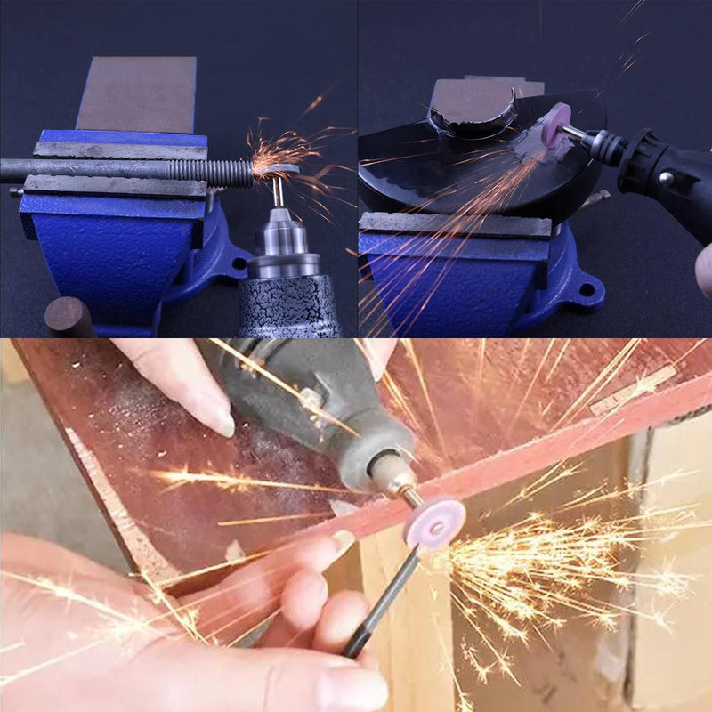 [Australia - AusPower] - ?????????????? 55 Pcs Rotary Grinding Stone Wheels - 1/8'' Shank Abrasive Mounted Stone Grinding Wheel Polishing Kits for Dremel 