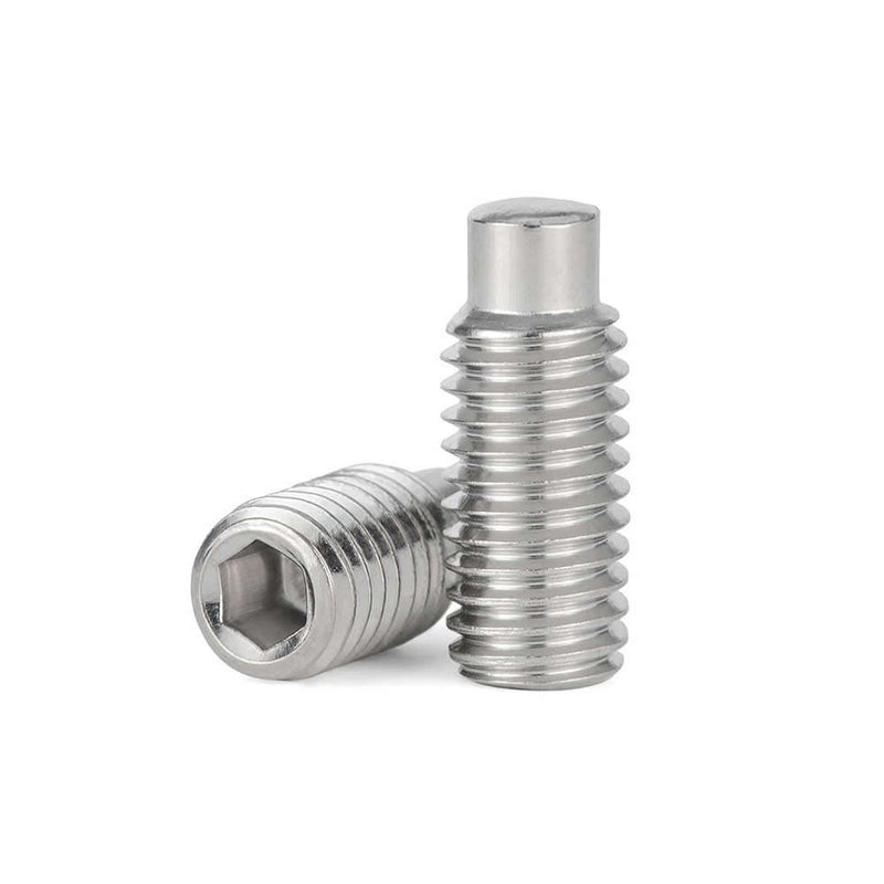 [Australia - AusPower] - Junter 20pcs M8 x 8mm A2 Stainless Steel Hexagon Socket Set Screws with Dog Point Standard Coarse Thread Metric DIN915 