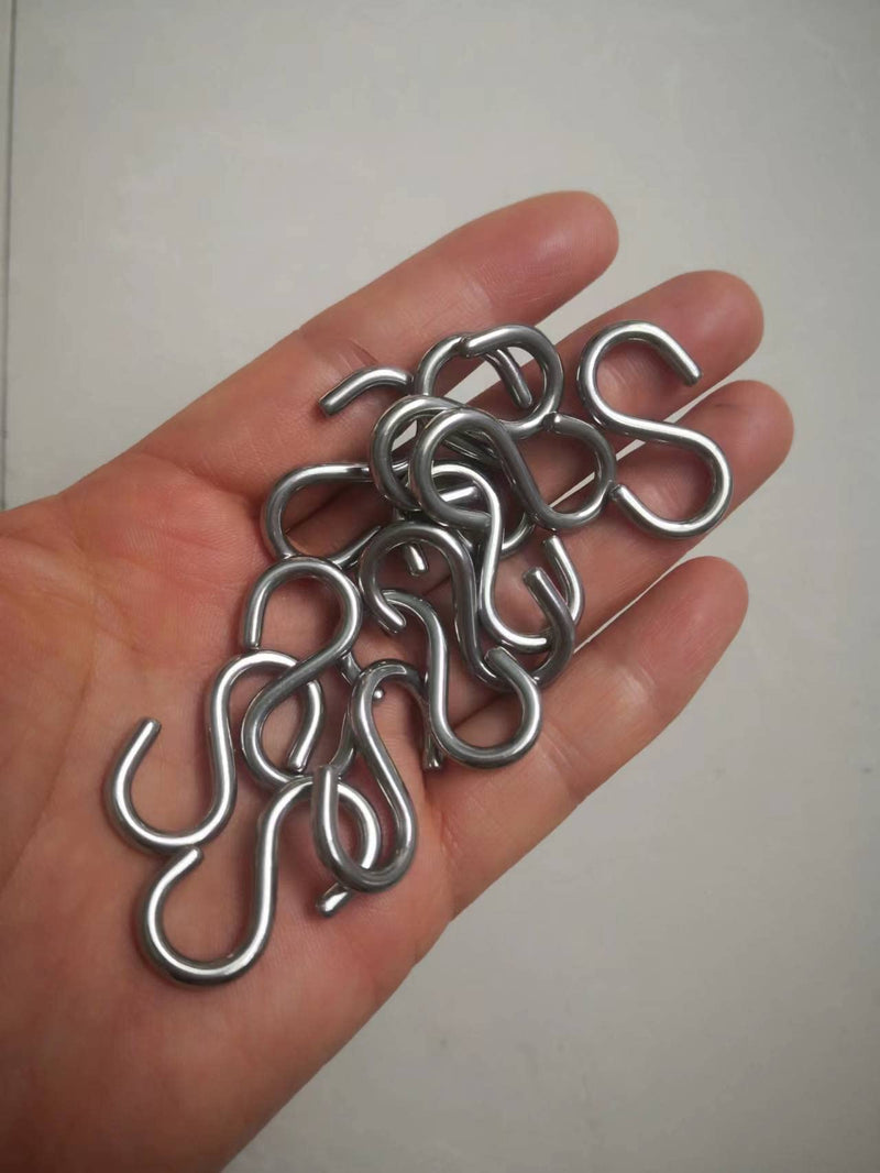 [Australia - AusPower] - S Hooks 316 Stainless Steel Marine Grade Heavy Duty S Shaped Hooks Metal Hooks for Hanging Hammock Stand Swing Plants Utility Hooks 30mm Long 3mm Thickness,12pieces 3mmx30mm(12pieces) 
