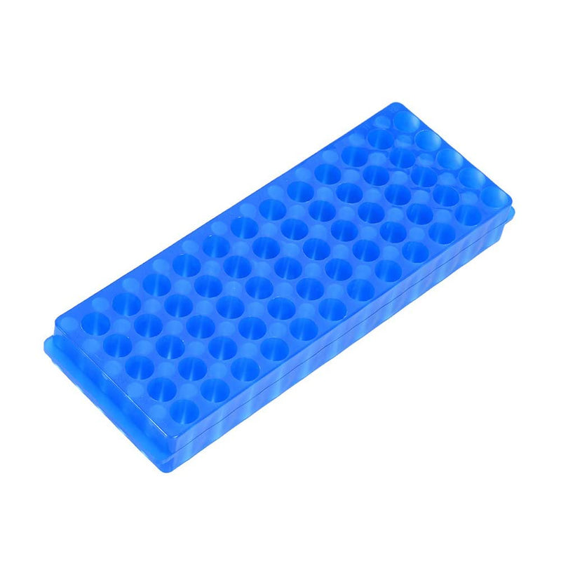 [Australia - AusPower] - 1Pcs Tube Rack,Microcentrifuge Tube Rack, Double-Sided Plate Centrifugal Pipe Rack, for 0.5ml-2ml Centrifugal Pipe, 60 Holes (Blue) Blue 