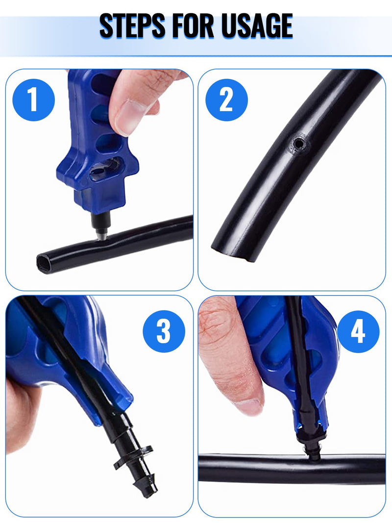 [Australia - AusPower] - Kalolary 2Pcs Drip Irrigation Tubing Hole Punch, Drip Tube Hole Punch Tool Outdoor Drip Irrigation Pipe Hand Punch for 16/20mm PE Pipe Opening Hole Punch 