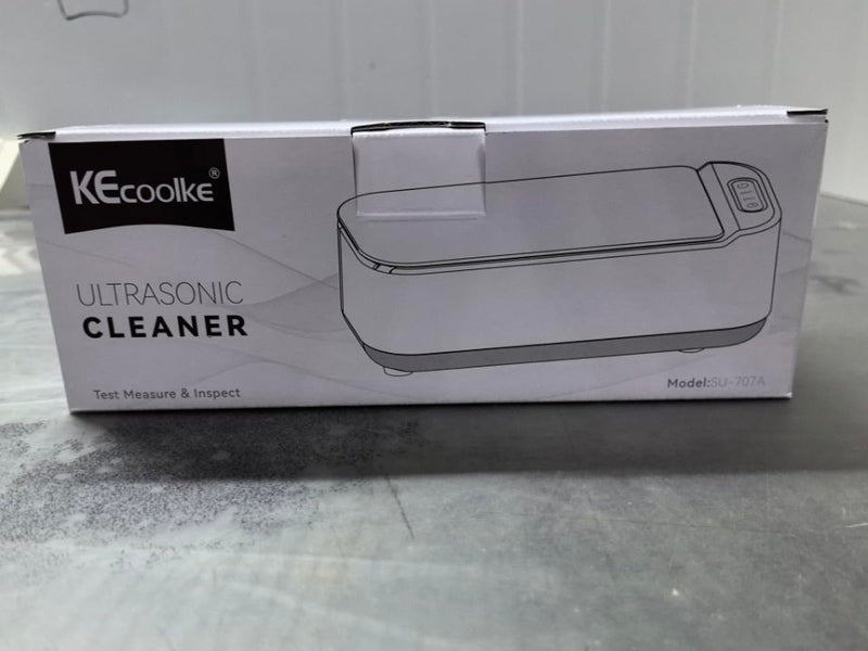 [Australia - AusPower] - KECOOLKE Ultrasonic Jewelry Cleaner, 400ml Sonic Cleaner with Digital Timer for Eyeglasses, Rings, Coins, Silver, Denture Ultrasonic Cleaner Solution for Gifts 