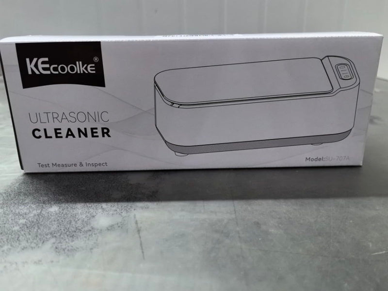 [Australia - AusPower] - KECOOLKE Ultrasonic Jewelry Cleaner, 400ml Sonic Cleaner with Digital Timer for Eyeglasses, Rings, Coins, Silver, Denture Ultrasonic Cleaner Solution for Gifts 