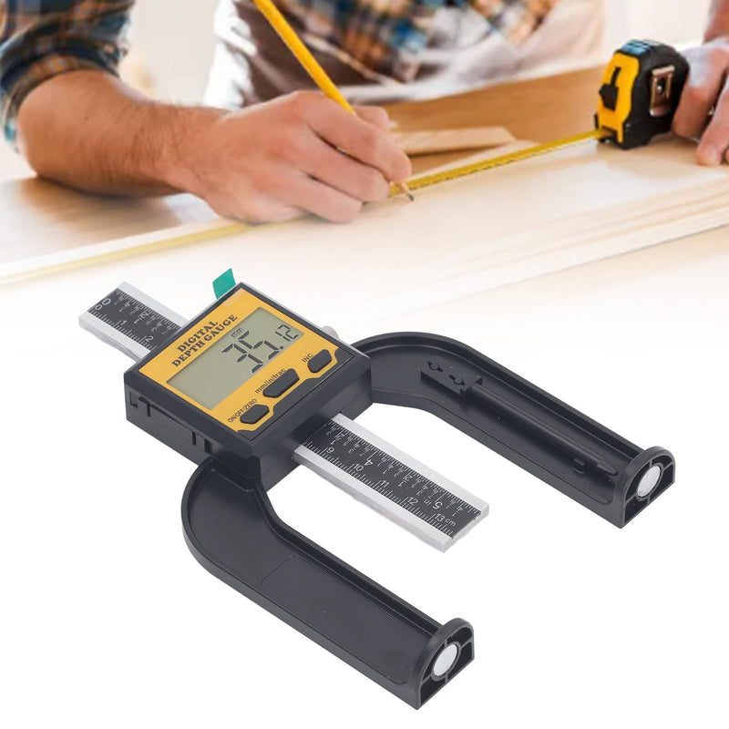 [Australia - AusPower] - Digital Height Gauge, 80mm Height Gauge Depth Gauge for Saw Table Thickness Gauge with Magnetic Feet for Woodworking Construction 
