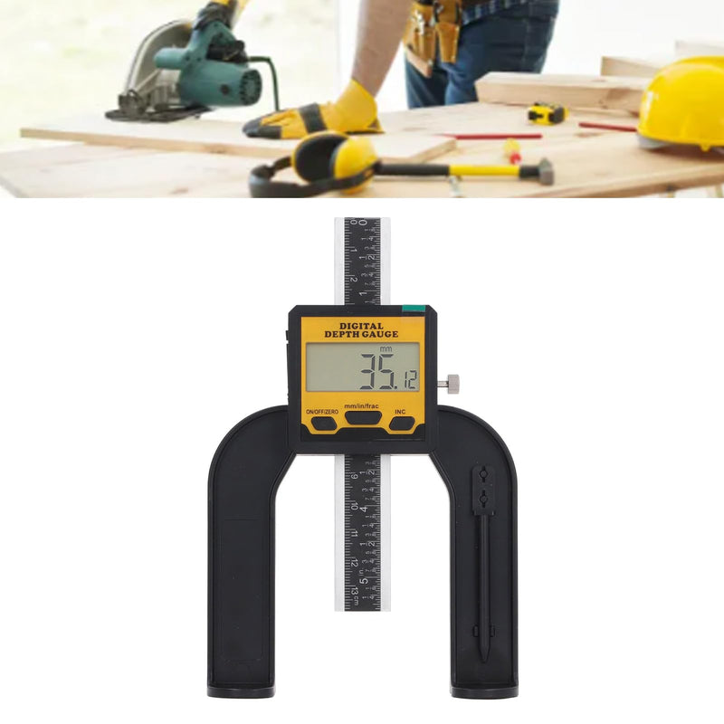 [Australia - AusPower] - Digital Height Gauge, 80mm Height Gauge Depth Gauge for Saw Table Thickness Gauge with Magnetic Feet for Woodworking Construction 