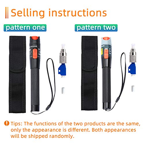 [Australia - AusPower] - 10mW 10KM Aluminium Visual Fault Locator Fiber Tester Detector Meter with 2.5mm Universal Connector FC Male to LC Female Adapter for CATV Telecommunications 
