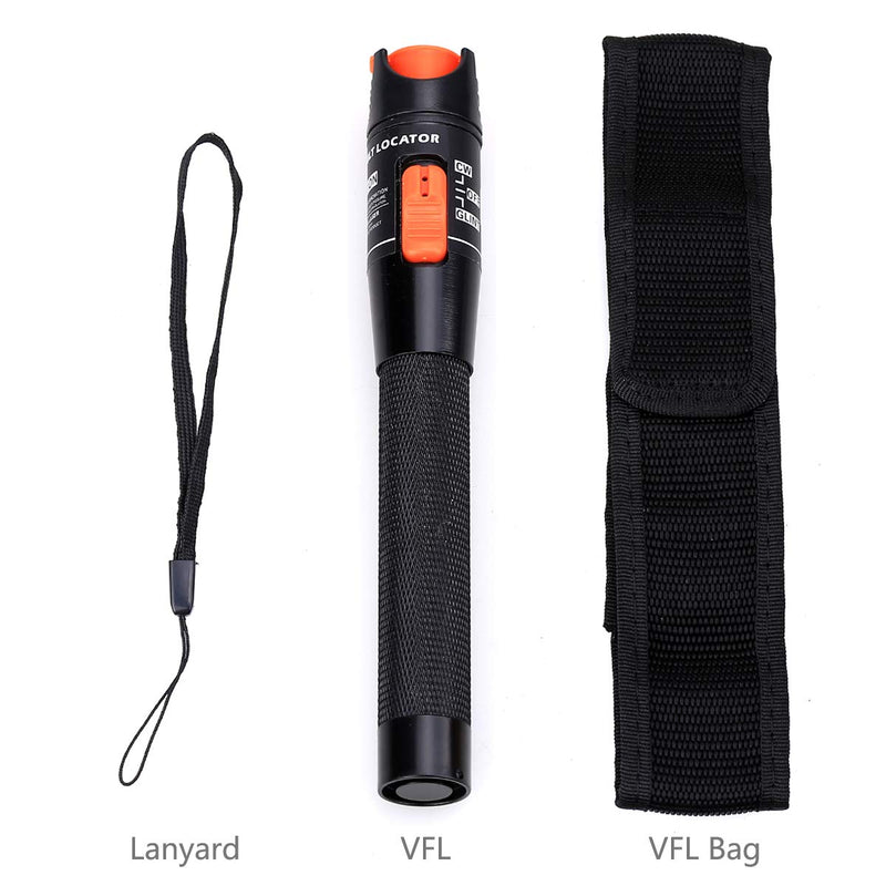 [Australia - AusPower] - 10mW 10KM Aluminium Visual Fault Locator Fiber Tester Detector Meter with 2.5mm Universal Connector FC Male to LC Female Adapter for CATV Telecommunications 