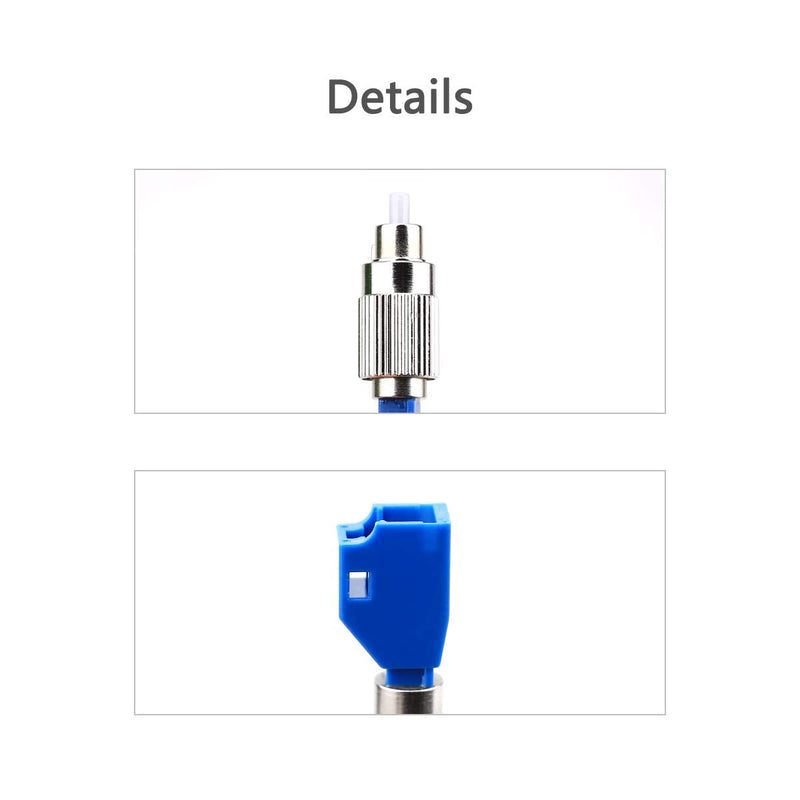 [Australia - AusPower] - 10mW 10KM Aluminium Visual Fault Locator Fiber Tester Detector Meter with 2.5mm Universal Connector FC Male to LC Female Adapter for CATV Telecommunications 
