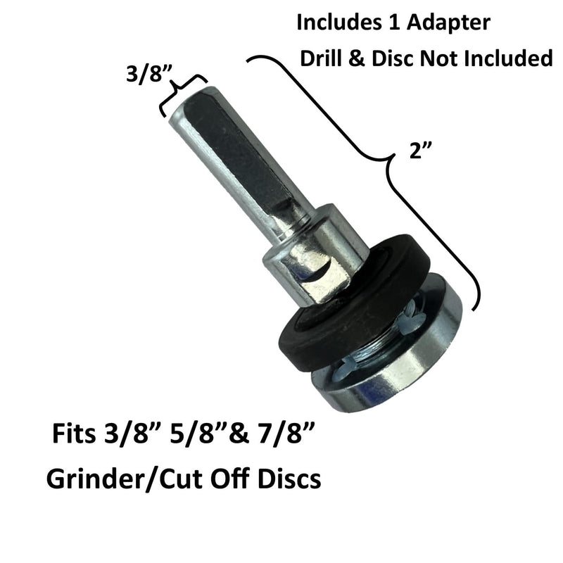 [Australia - AusPower] - Keyfit Tools U.S.A. Drill Adapter for 3/8" 5/8" & 7/8" Arbor Grinding Discs & Abrasive Cut Off Wheels Precisely Converts Your Angle Grinder Discs to Drill Power Fits Standard Size Holes 