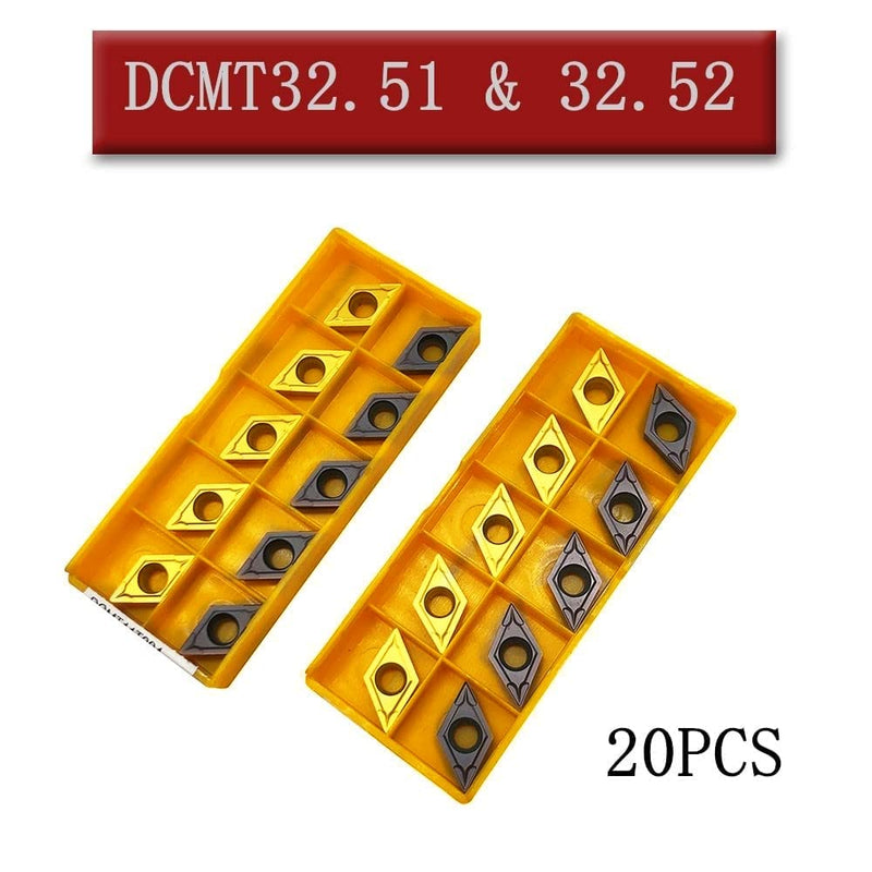[Australia - AusPower] - 20 pcs Cutting Tools Indexable Inserts Turning Inserts DCMT32.51 DCMT32.52 carbide inserts for metal cutting cutter bar (20pcs DCMT11) 20pcs DCMT11 