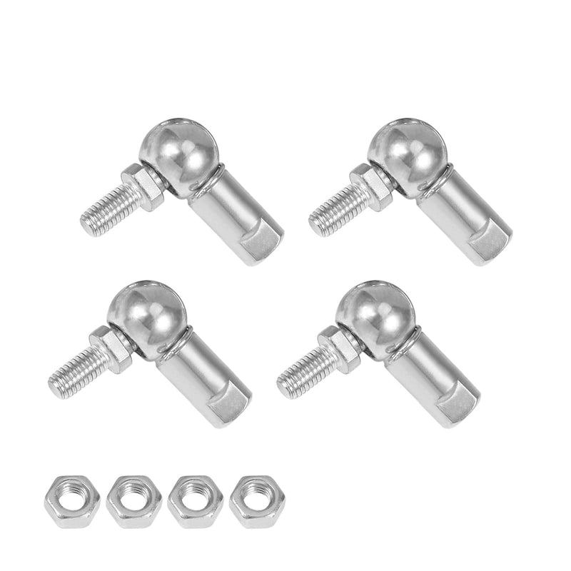 [Australia - AusPower] - 4pcs CS8 Angle Ball Joint - [M5x0.8 Right Female Thread, M5x0.8 Right Male Thread] Gas Spring Elbow Joint Fitting for Automotive, Hinged Door, Cupboard 
