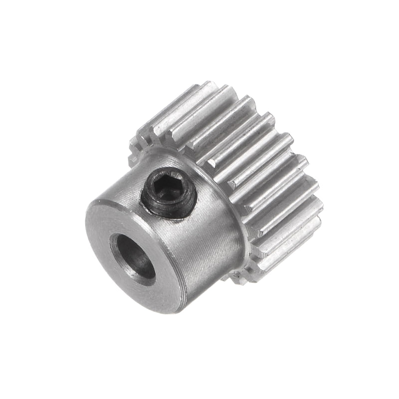 [Australia - AusPower] - Mod 0.5 Pinion Gear 20 Teeth - [3mm Bore x 5mm Height] Spur Diff Differential Motor Gear for RC Model Car Parts, Gearbox, Electric Grinder Use, Stainless Steel,Silver Tone 