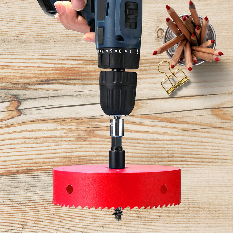 [Australia - AusPower] - Hole Saw 2-3/4 Inch, HSS Bi-Metal Hole Cutter with 70 mm Cutting Depth for Cutting Wood, Plastic, Drywall, Plasterboard, Recessed Lighting and Soft Metal Sheet, Red 