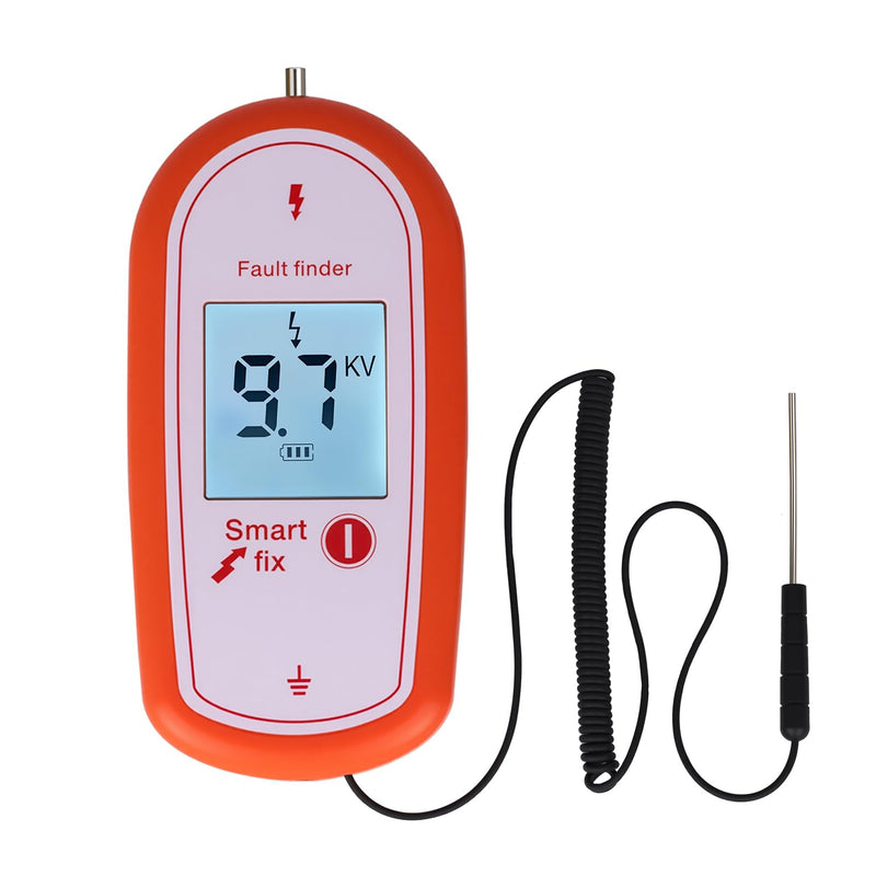 [Australia - AusPower] - Electric Fence Voltage Tester, 15KV Digital Electric Fence Voltage Tester, Digital Display High Voltage 200-15000V Gardening Tools Orange 