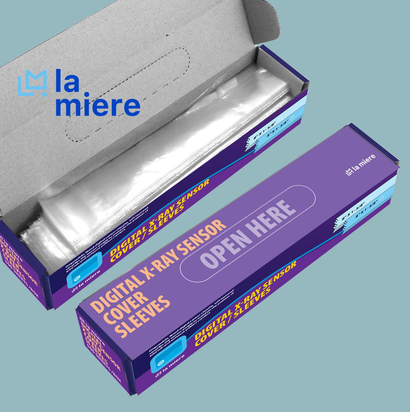 [Australia - AusPower] - 500/Box Digital X-Ray Sensor Cover/Sleeves, Sensor Bag, Sensor Covers, Barrier Envelope, X-ray Sensor Covers, X ray Sensor sheaths (Clear 8" x 1-5/8", Box) 8" x 1-5/8" 